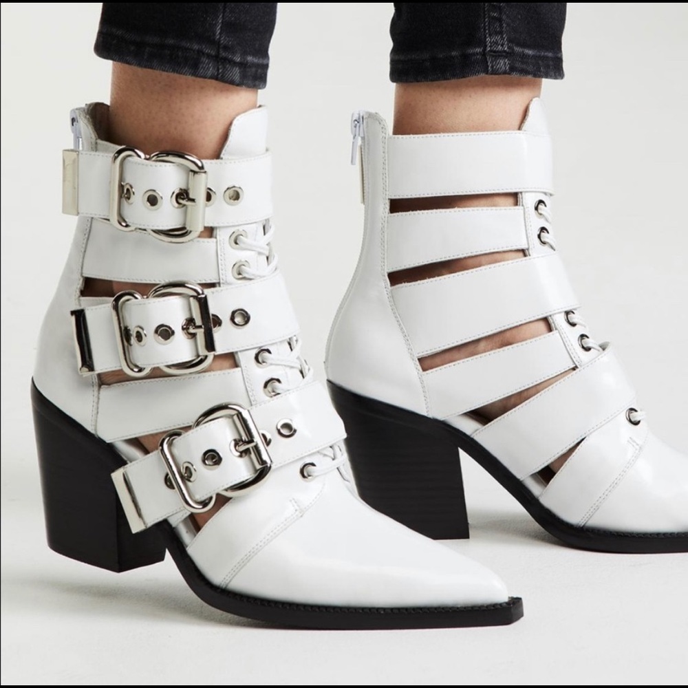 White Caceres Bootie JEFFREY CAMPBELL